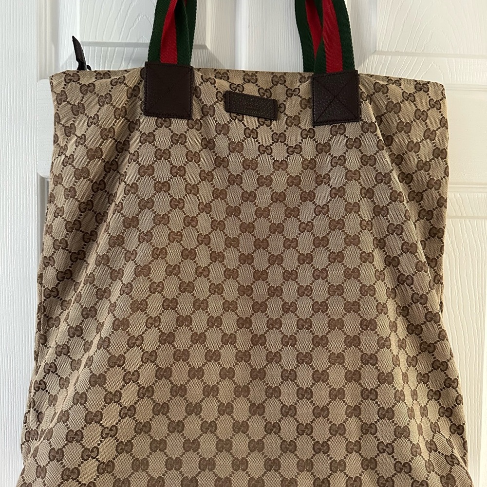Gucci Beige and Brown Monogram Handbag